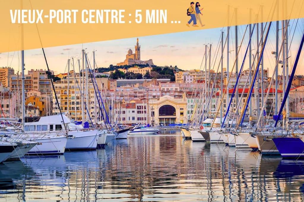 Divine Idylle Central Vieux-Port Terrasse Clim Marseille Eksteriør billede